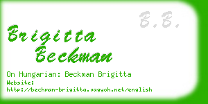 brigitta beckman business card